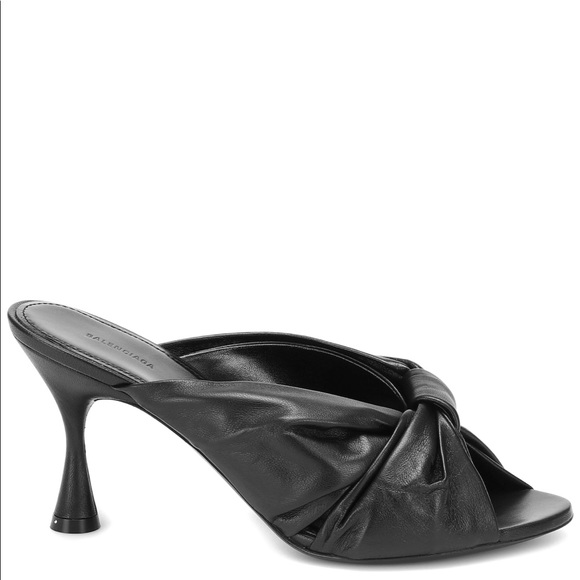 BALENCIAGA Drapy Leather Heels - Picture 3 of 11